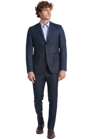 BALDININI Heren, Pakken, Blauw, Maat: M Tweed