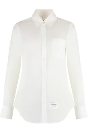 Thom Browne Dames, Blouses & Shirts, Wit, Maat: M Katoen