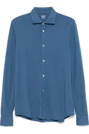 FEDELI Heren, Overhemden, Blauw, Maat: 3XL Katoen