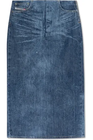 Diesel Dames, Rokken, Blauw, Maat: W28 Katoen