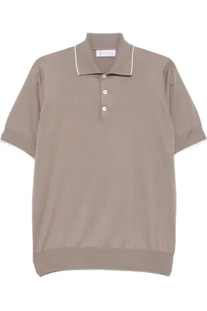 Brunello Cucinelli Heren, Tops, Bruin, Maat: M Katoen