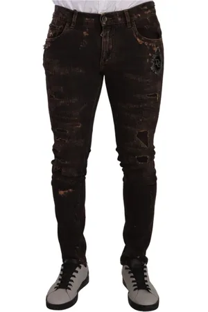 Dolce & Gabbana Heren, Jeans, Bruin, Maat: M Katoen
