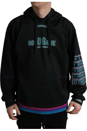 Dolce & Gabbana Heren, Sweatshirts & Hoodies, Zwart, Maat: 4XL Poliester