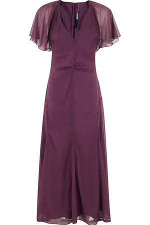 ROTATE Dames, Jurken, Paars, Maat: S Chiffon