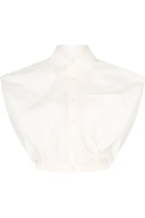 Aimée the Label Dames, Blouses & Shirts, Wit, Maat: M Katoen