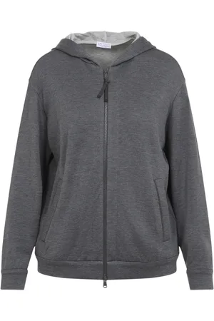 Brunello Cucinelli Dames, Sweatshirts & Hoodies, Grijs, Maat: M Katoen
