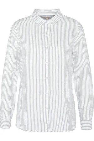 Barbour Dames, Blouses & Shirts, Wit, Maat: L Linnen