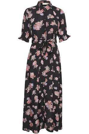 Kaffe Dames, Jurken, Zwart, Maat: 3XL Satijn