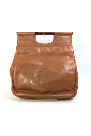 CHANEL Dames, Pre-owned, Bruin, Maat: ONE Size Leer