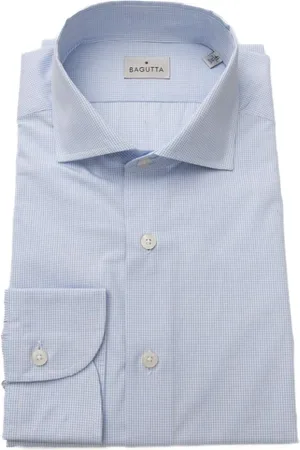 BAGUTTA Heren, Overhemden, Blauw, Maat: 2XL Katoen