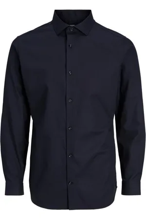 JACK & JONES Heren, Overhemden, Blauw, Maat: XL Katoen