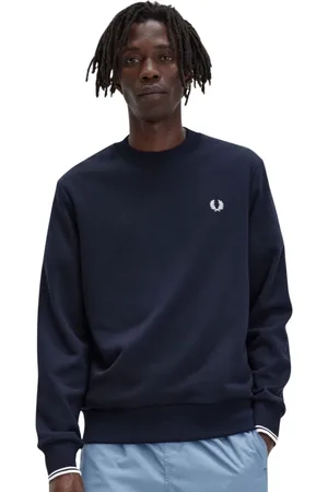 Fred Perry Heren, Sweatshirts & Hoodies, Blauw, Maat: 2XL Katoen