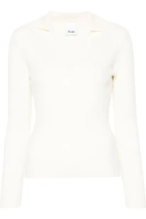 Allude Dames, Truien, Wit, Maat: L Wol