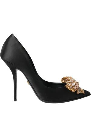 Dolce & Gabbana Dames, Schoenen, Zwart, Maat: 37 EU Satijn
