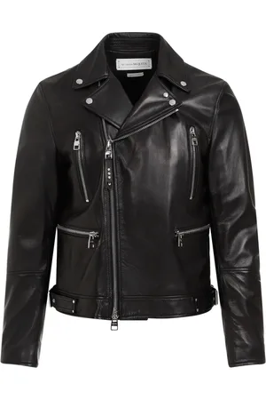 Alexander McQueen Heren, Jassen, Zwart, Maat: L Leer