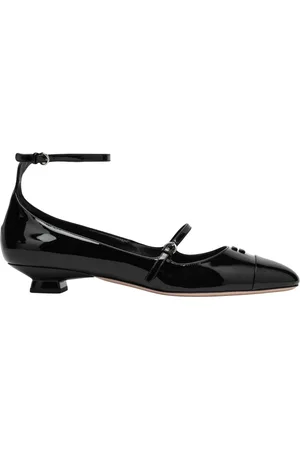 Miu Miu Dames, Schoenen, Zwart, Maat: 38 1/2 EU Leer