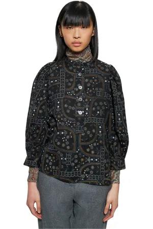 Antik Batik Dames, Blouses & Shirts, Zwart, Maat: L Wol