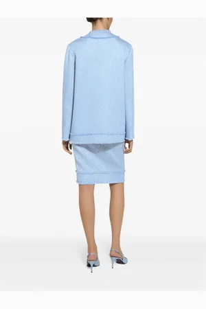 Dolce & Gabbana Dames, Jassen, Blauw, Maat: S Tweed