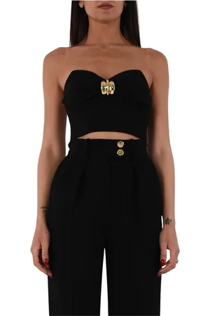 Elisabetta Franchi Dames, Tops, Zwart, Maat: M Poliester