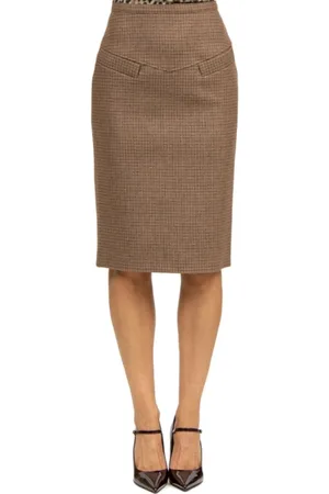 Nº21 Dames, Rokken, Bruin, Maat: 3XL Wol