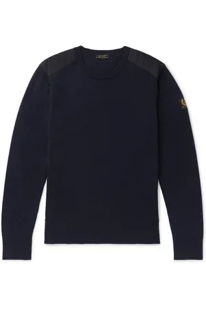 Belstaff Heren, Sweatshirts & Hoodies, Blauw, Maat: XL Wol