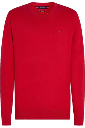 Tommy Hilfiger Heren, Truien, Rood, Maat: XL Kasjmier