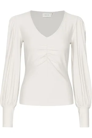 Gestuz Dames, Blouses & Shirts, Wit, Maat: XL Katoen