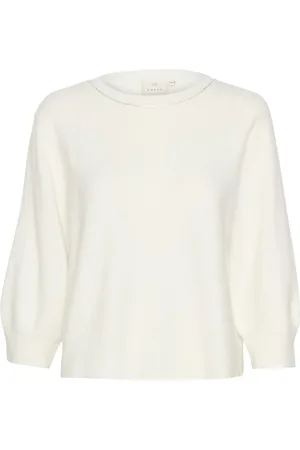 Kaffe Dames, Truien, Wit, Maat: 2XL