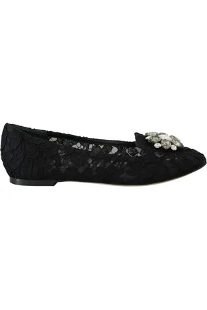 Dolce & Gabbana Dames, Schoenen, Zwart, Maat: 35 EU Katoen