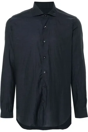 BARBA Heren, Overhemden, Blauw, Maat: L Katoen
