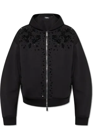 Dsquared2 Heren, Sweatshirts & Hoodies, Zwart, Maat: 2XL Katoen