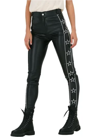 Colourful rebel Dames, Broeken, Zwart, Maat: XS Leer