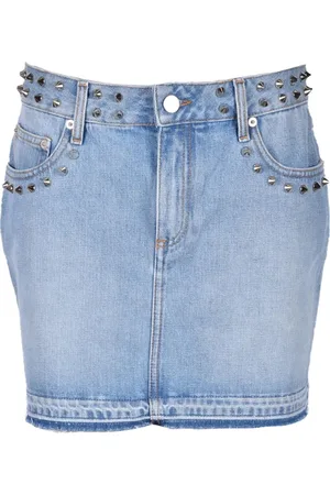 Alessandra Rich Dames, Rokken, Blauw, Maat: W26 Katoen