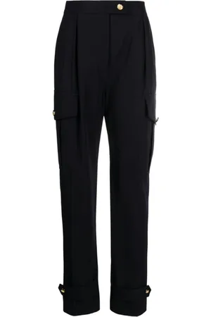 Alexander McQueen Dames, Broeken, Blauw, Maat: M Katoen
