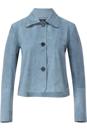 arma leder Dames, Jassen, Blauw, Maat: L Suède