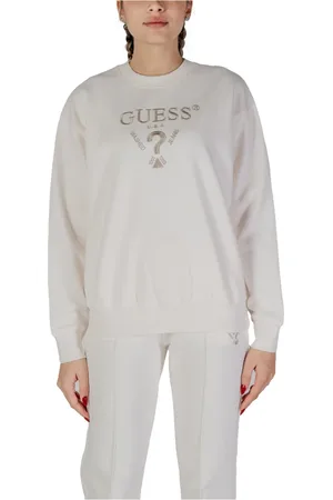 Guess Dames, Sweatshirts & Hoodies, Wit, Maat: M Katoen