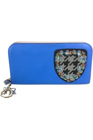 Dior Dames, Pre-owned, Blauw, Maat: ONE Size Leer