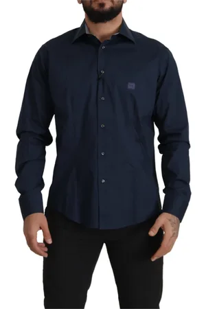 Roberto Cavalli Heren, Overhemden, Blauw, Maat: 3XL Katoen