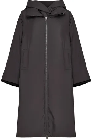 CESARE GASPARI Dames, Mantels, Grijs, Maat: M Leer
