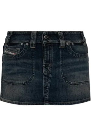 Diesel Dames, Rokken, Blauw, Maat: W27 Katoen