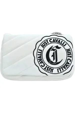 Roberto Cavalli Dames, Tassen, Wit, Maat: ONE Size Leer
