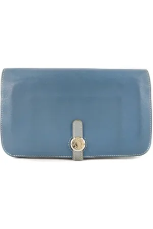 Hermès Dames, Pre-owned, Blauw, Maat: ONE Size Leer