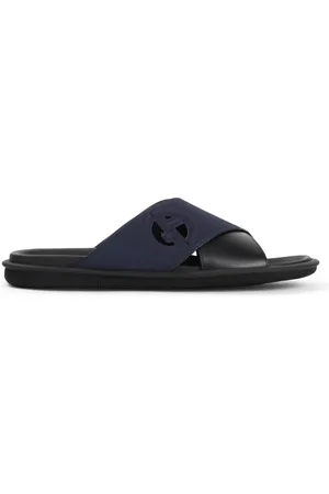 Giorgio Armani Heren, Schoenen, Blauw, Maat: 45 EU Leer