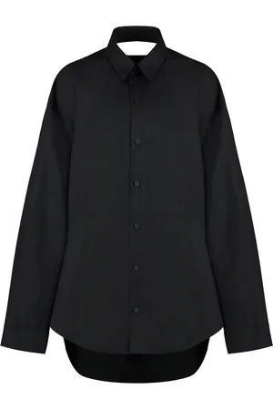Balenciaga Dames, Blouses & Shirts, Zwart, Maat: 2XS Katoen