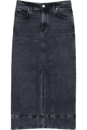 Pinko Dames, Rokken, Grijs, Maat: S Denim