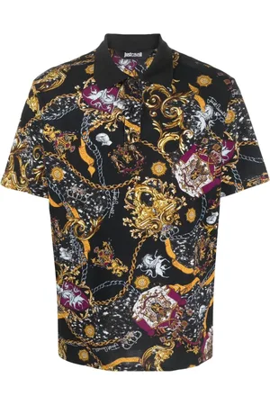 Roberto Cavalli Heren, Tops, Veelkleurig, Maat: M Katoen