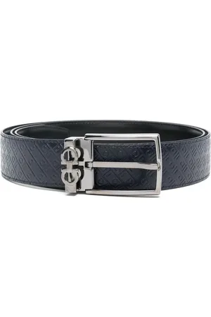 Salvatore Ferragamo Heren, Accessoires, Blauw, Maat: 115 CM Leer