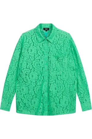 Alix the label Dames, Blouses & Shirts, Groen, Maat: XS Polyamide