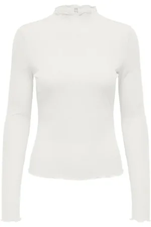 ONLY Dames, Tops, Wit, Maat: S Wol