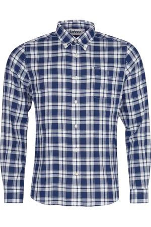 Barbour Heren, Overhemden, Blauw, Maat: S Linnen